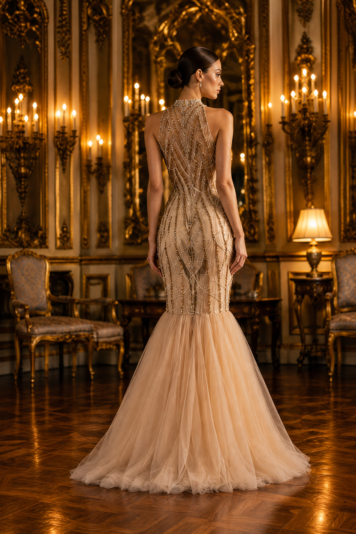 Aurelia Couture Gown, back view