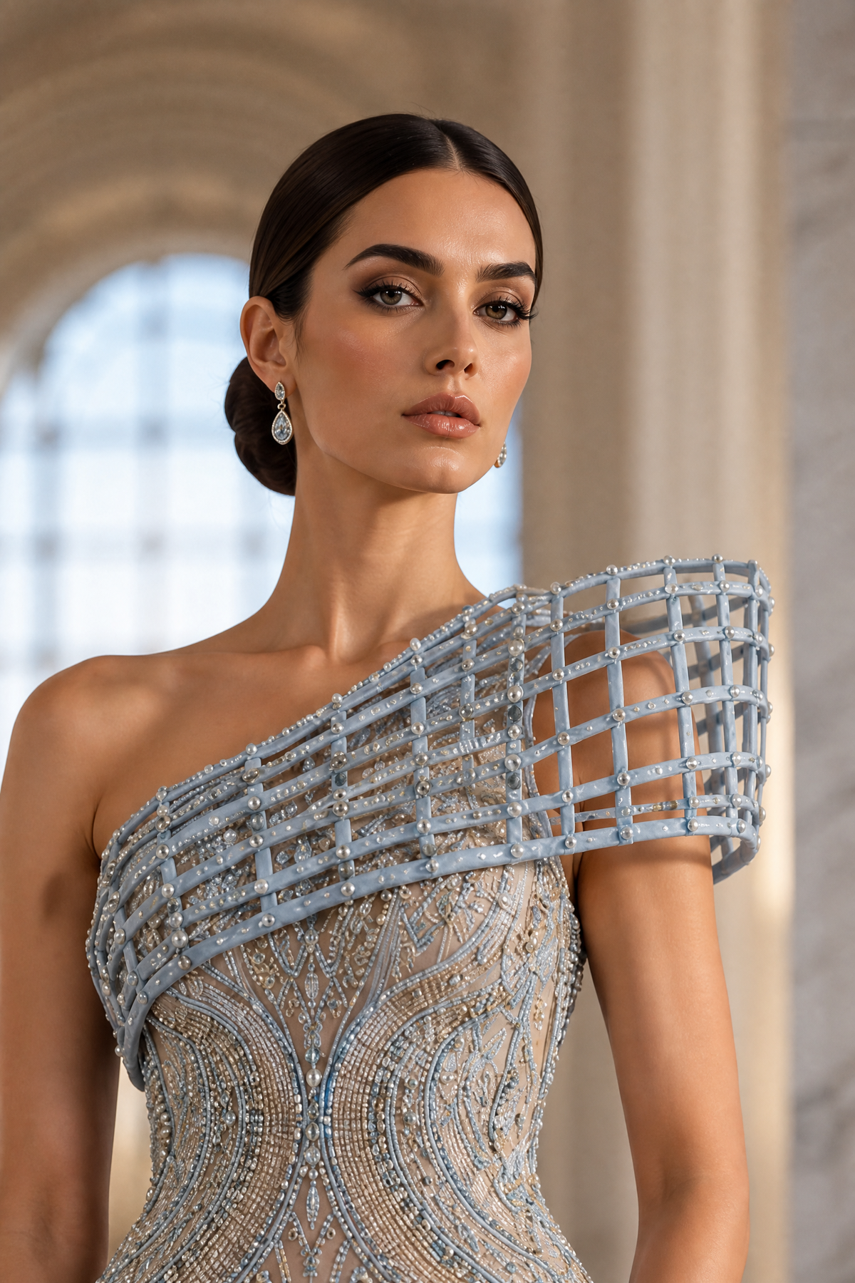 Élise Sculpted Gown, portrait detail