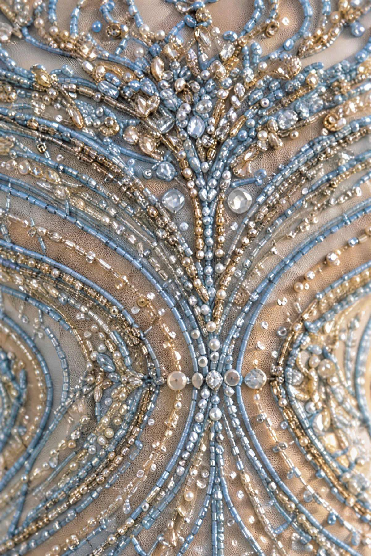 Seraphine Embroidered Gown, embroidery macro detail